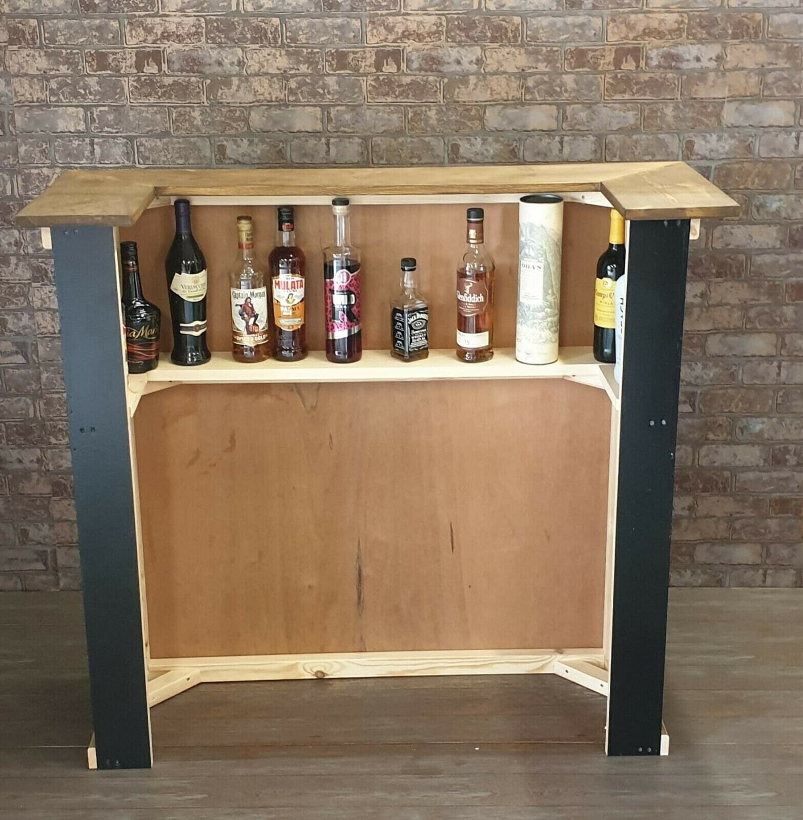 Black JD Home Drinks Bar, Cocktail Bar, Summer Bar, Garden Bar, Summerhouse Bar, Man Cave Bar, Jack Daniels.