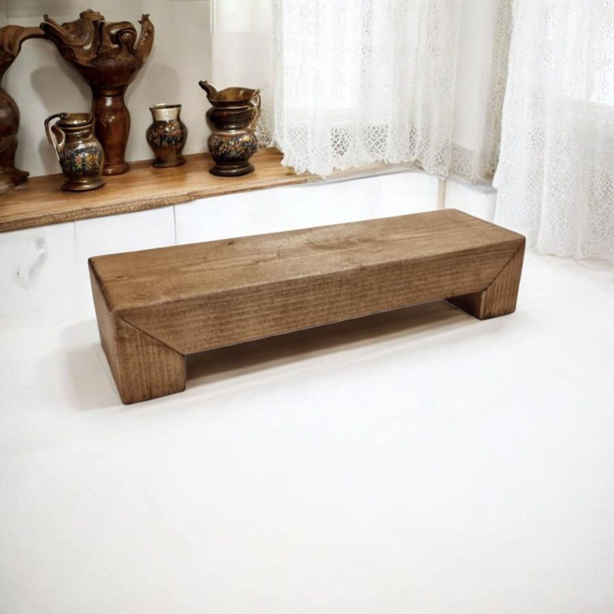 Countertop Riser Shelf Kitchen Stand, Wooden Countertop Tray, Bathroom Shelf Riser, Crystal S ...