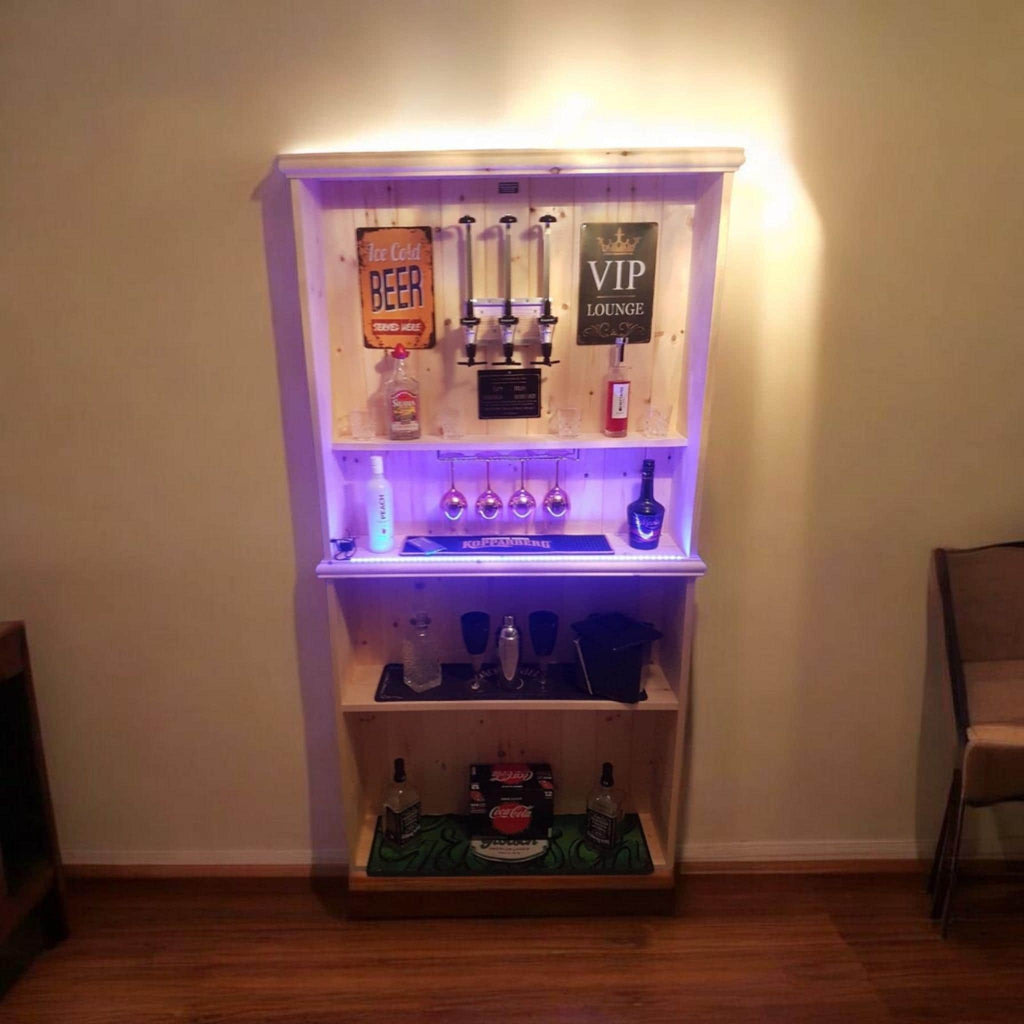 Bar Shelving Unit for Mancave, Wine Bar, Optics, Bar Storage, Bottle Rack