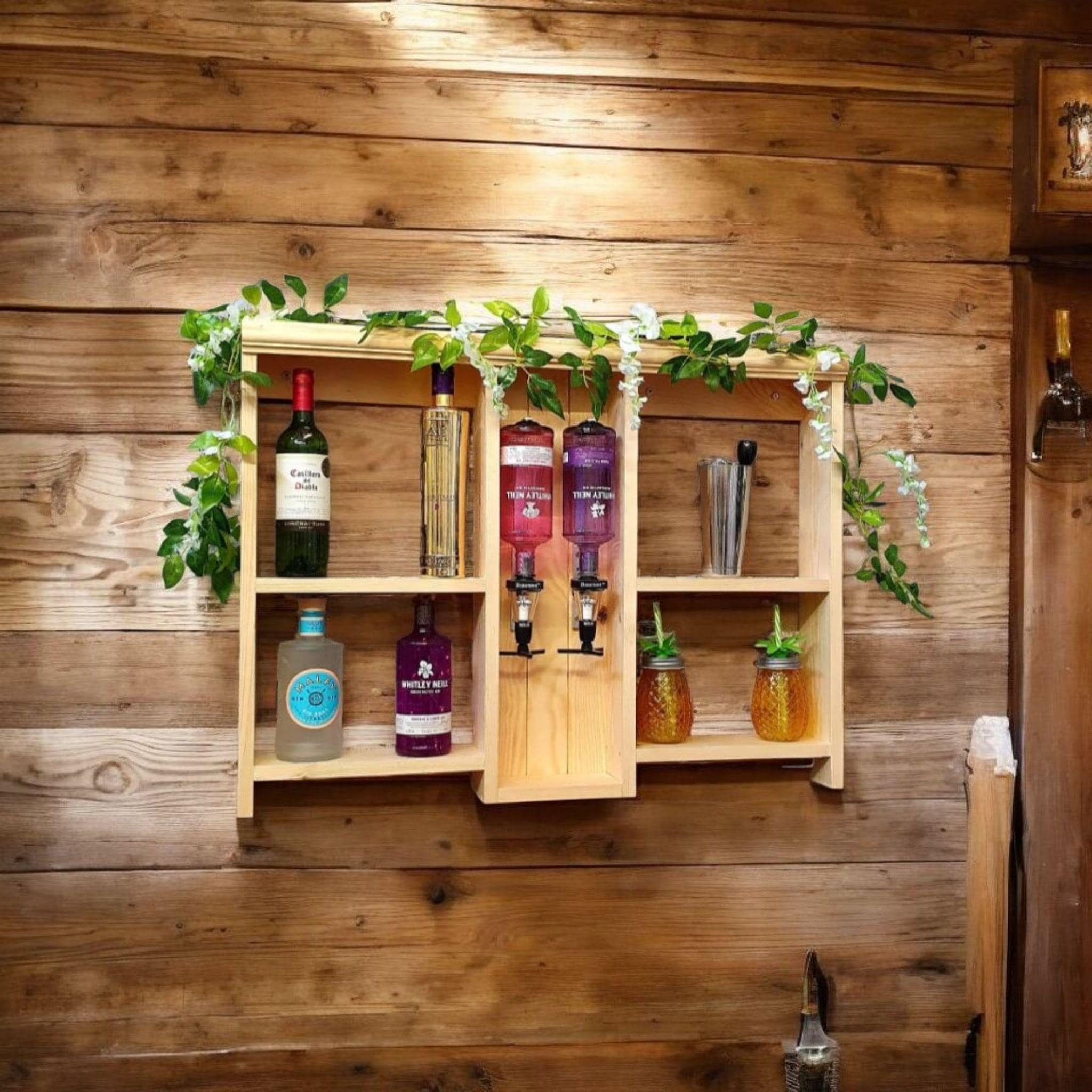 Wall-Mounted Home Bar Bottle Rack Shelving | Gin Bar | Wine Rack | Coc ...
