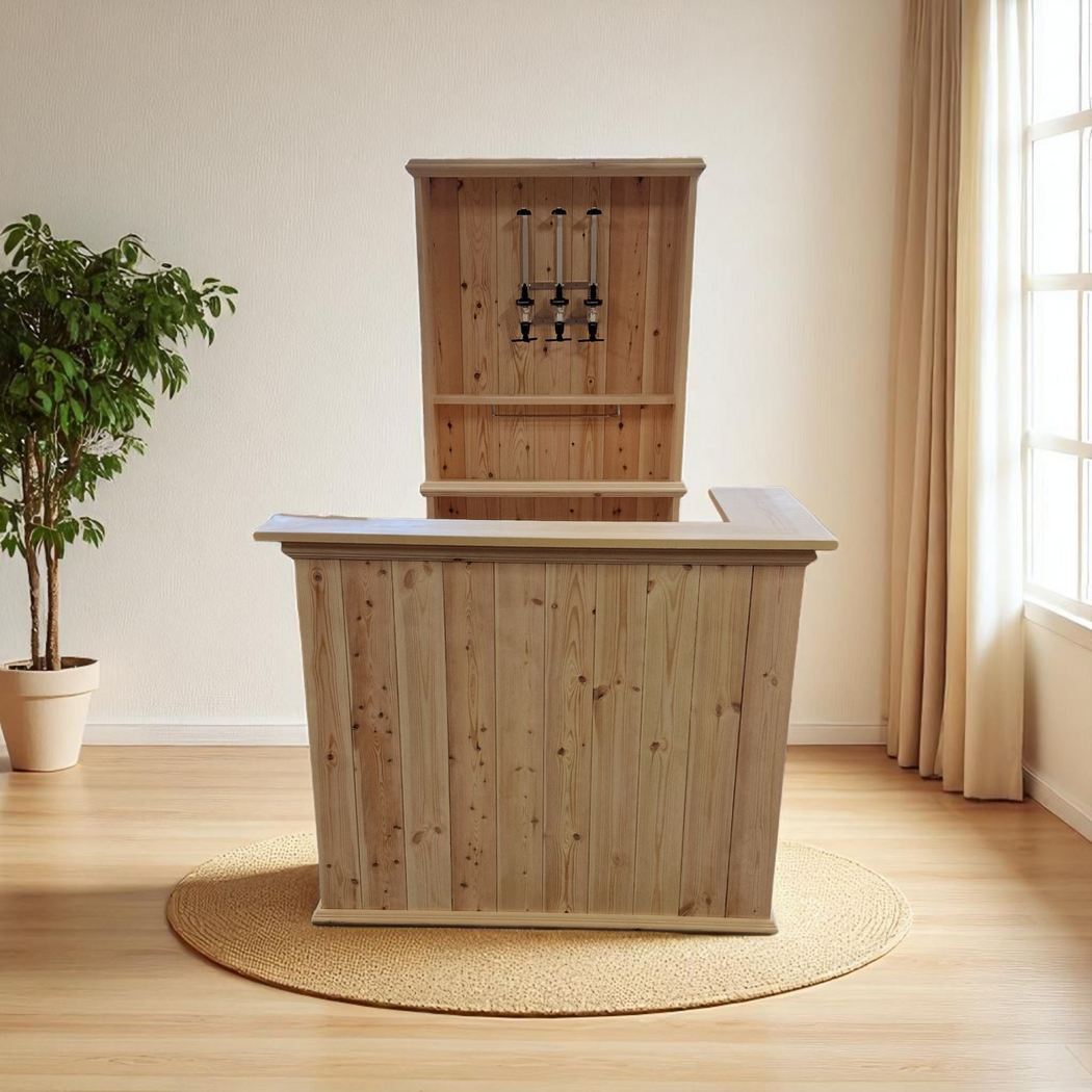 Full Louisiana Home Bar – Handmade Wooden Bar , Glass Rack & Optics Di ...